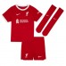 Günstige Liverpool Cody Gakpo #18 Babykleidung Heim Fussballtrikot Kinder 2023-24 Kurzarm (+ kurze hosen)